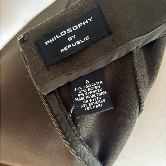 Philosophy By Republic Midi green skirt size 6 - Picture 8 of 14